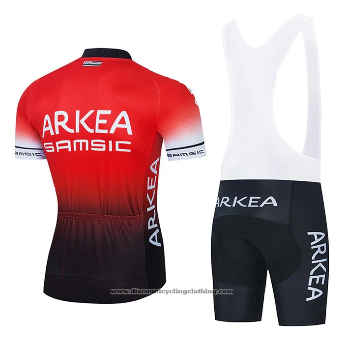 2021 Cycling Jersey Arkea Samsic Red Black Short Sleeve And Bib Short